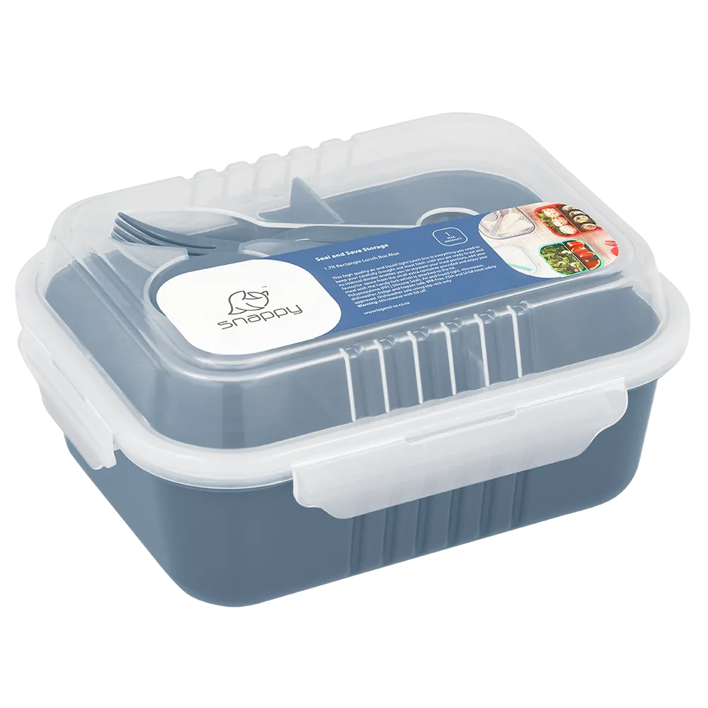 1.7L Snappy Lunch Box Rectangle Blue SN-1700B