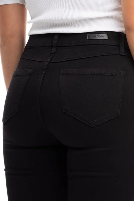 1822 Denim Holly Better Butter High-Rise Slim Boot Jeans for Women in Black - Ultra-Comfy Stretch with Sculpting Fit