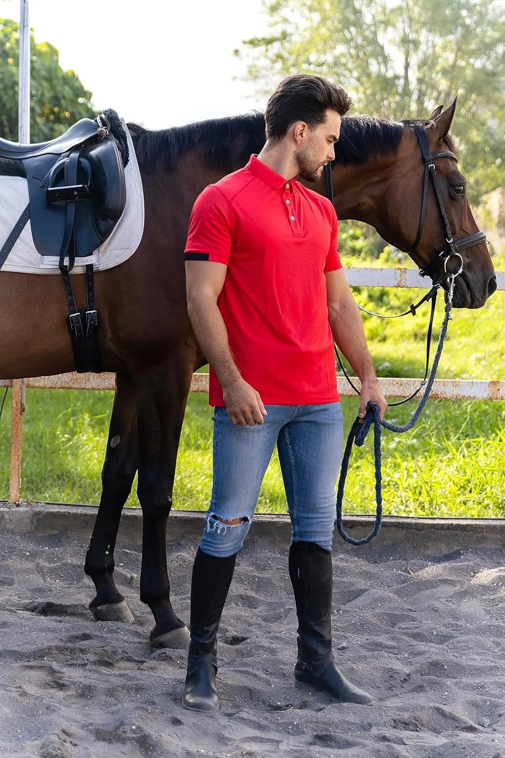 3 Pack Mens Polo Shirts Short Sleeve Sport Golf Tennis T Shirt Quick Dry Athletic Workout Polo