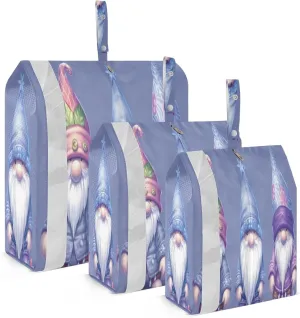 3 Set Travel Packing Cubes Lightweight Foldable Cute Gnomes Purple Luggage Bags Organizers for Travel Accessories Travel Essentials