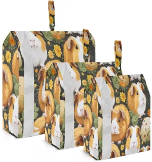 3 Set Travel Packing Cubes Lightweight Foldable Cute Guinea Pig Luggage Bags Organizers for Travel Accessories Travel Essentials