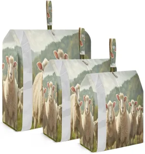 3 Set Travel Packing Cubes Lightweight Foldable Funny Sheep Pattern Luggage Bags Organizers for Travel Accessories Travel Essentials