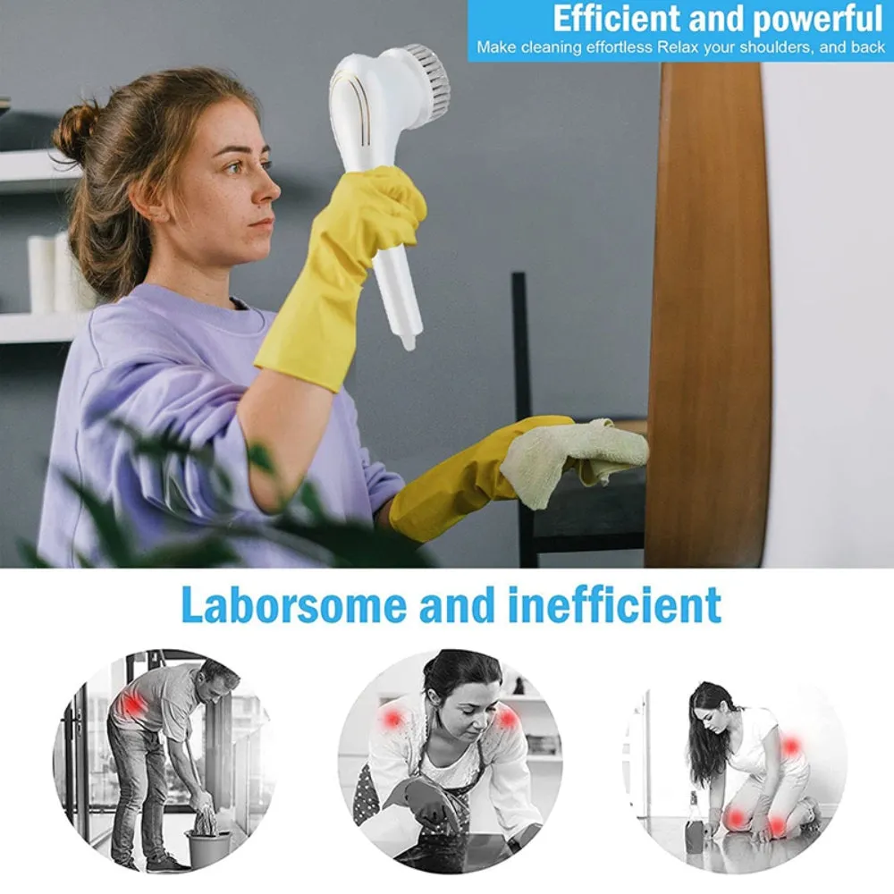 5-In-1 Cordless Electric Cleaning Brush | USB Rechargeable