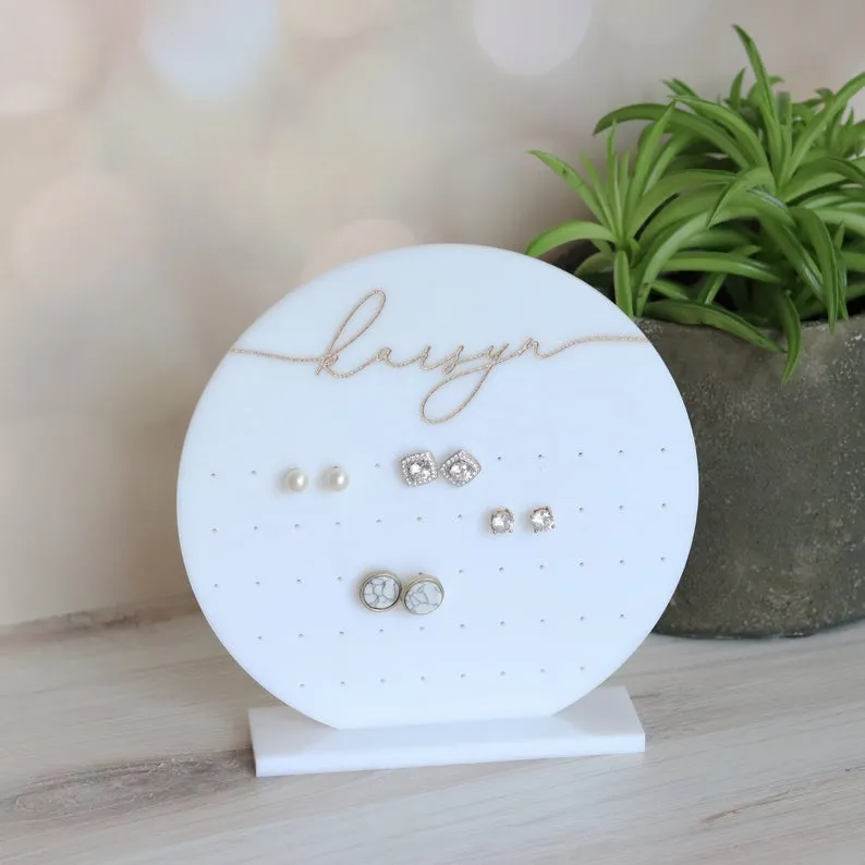 Acrylic Earring Holder ( Round )