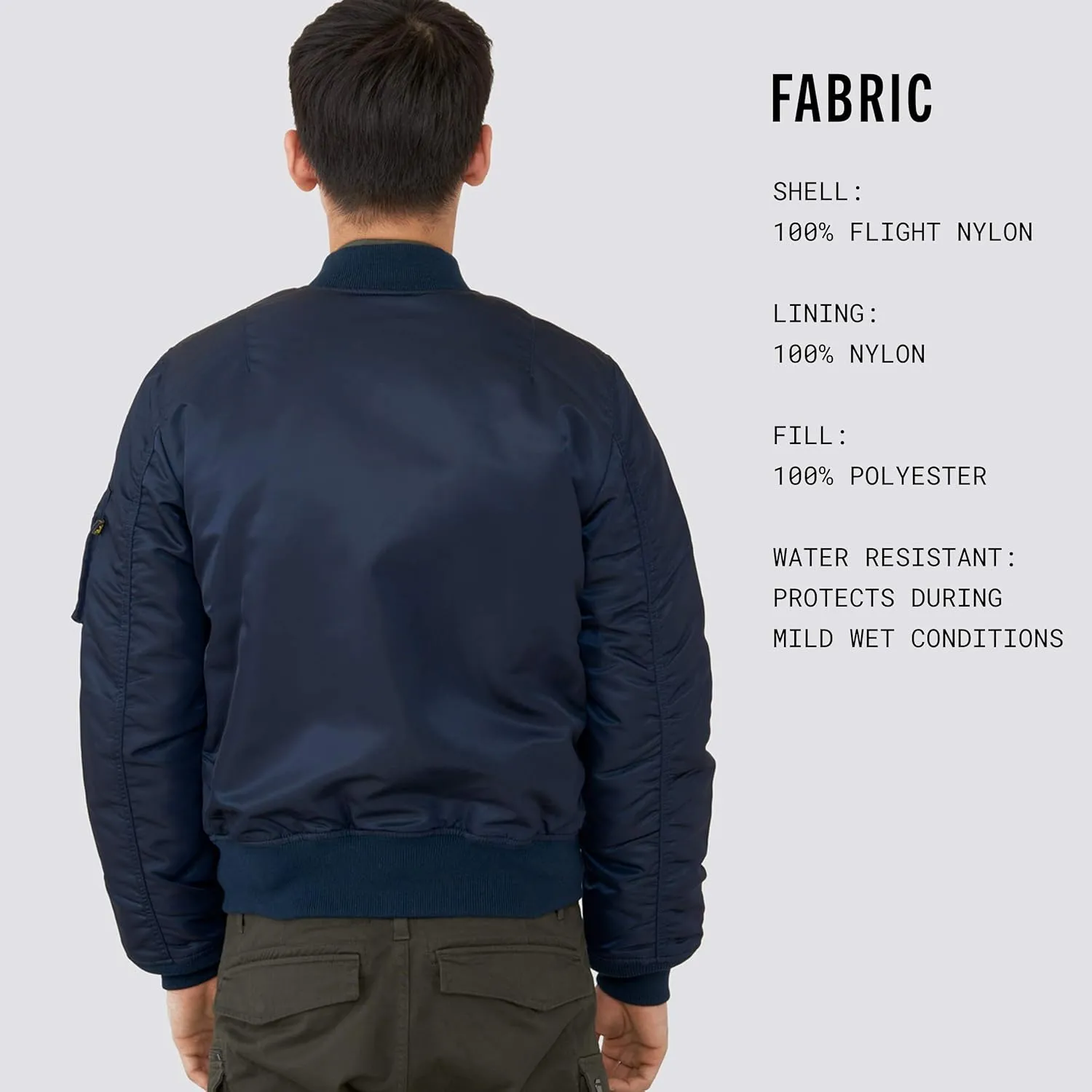 Alpha Industries MA-1 Slim Fit Bomber Flight Jacket - Fighter Pilot Flight Jacket