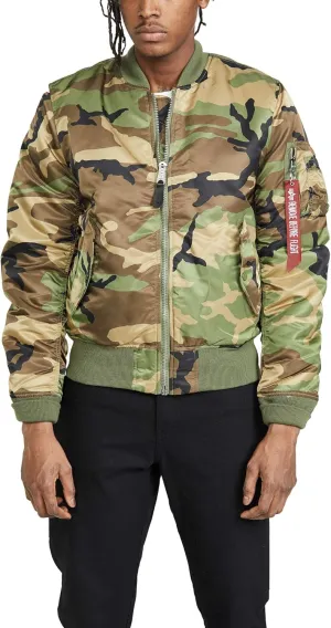 Alpha Industries MA-1 Slim Fit Bomber Flight Jacket - Fighter Pilot Flight Jacket