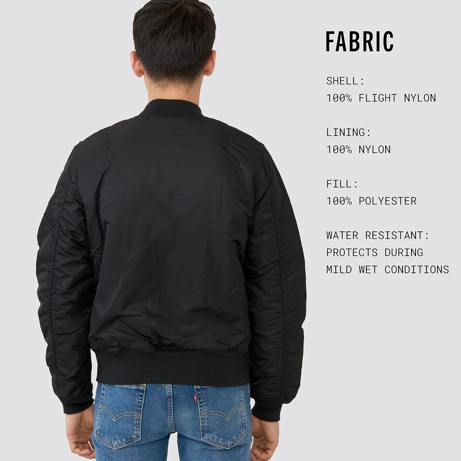 Alpha Industries MA-1 Slim Fit Bomber Flight Jacket - Fighter Pilot Flight Jacket
