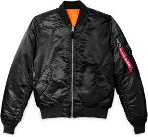 Alpha Industries MA-1 Slim Fit Bomber Flight Jacket - Fighter Pilot Flight Jacket