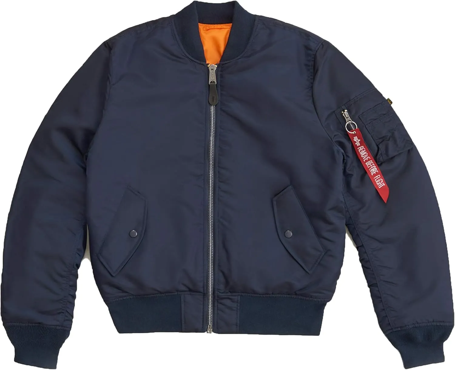 Alpha Industries MA-1 Slim Fit Bomber Flight Jacket - Fighter Pilot Flight Jacket