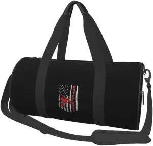 American Flag Motocross Dirt Bike Convertible Garment Bag with Shoulder Strap, Carry on Garment Duffel Bag for Men Women - Rolling Foldable for Travel Luggage Bags (Black)