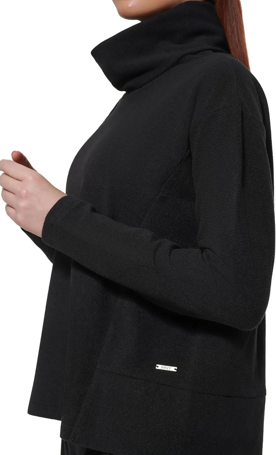 Andrew Marc womens Fleece Turtleneck Sweatshirt