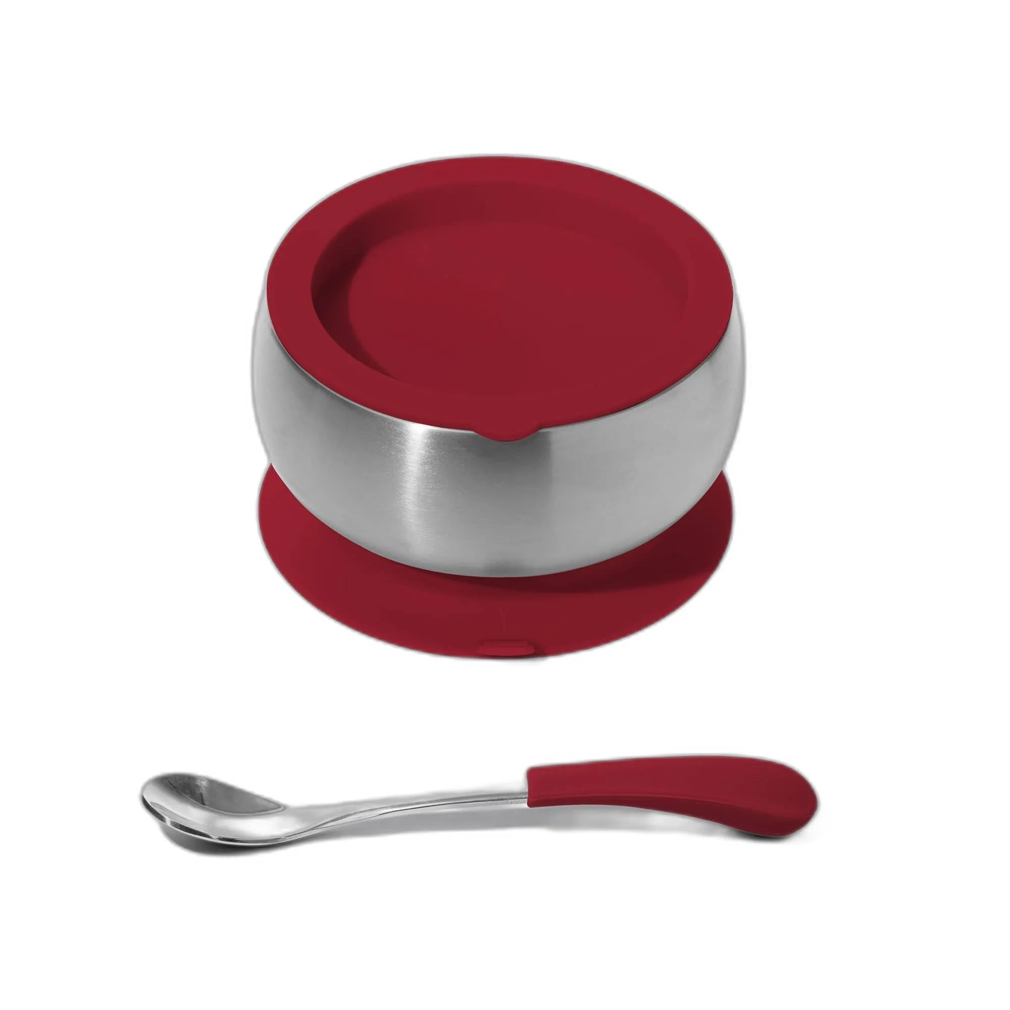 Avanchy Stainless Steel Baby Bowl With Spoon Combo   Air Tight Lid