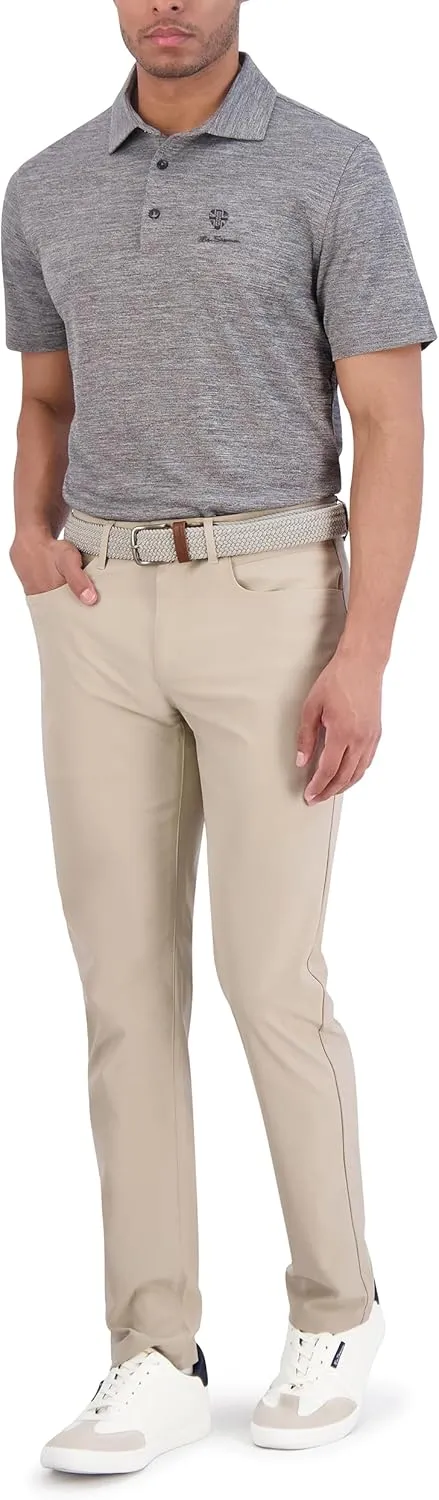 Ben Sherman Men's Performance Stetch Golf Shirts Extra Soft Fabric, Moisture-Wicking, Odor Resistant