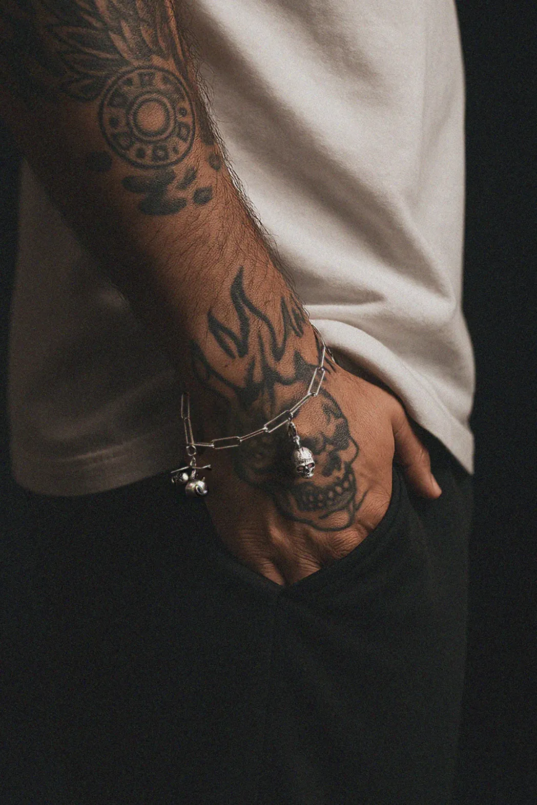 BILLY BONES CLUB CHARM BRACELET - SILVER