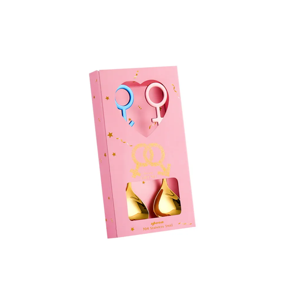 Blue & Pink Stainless Steel Spoon Set