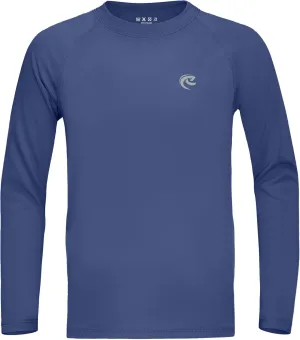 Boys UPF 50  Swim Shirt Long Sleeve, 1 or 2 Pack UV Sun Protection Rash Guard, Youth Kids SPF Water Shirts for Beach Surf