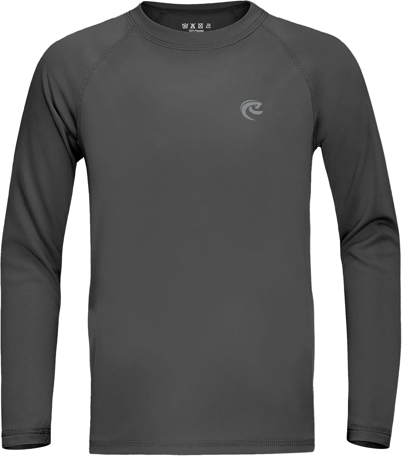 Boys UPF 50  Swim Shirt Long Sleeve, 1 or 2 Pack UV Sun Protection Rash Guard, Youth Kids SPF Water Shirts for Beach Surf
