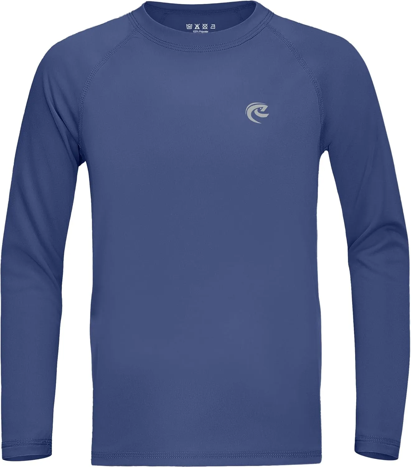 Boys UPF 50  Swim Shirt Long Sleeve, 1 or 2 Pack UV Sun Protection Rash Guard, Youth Kids SPF Water Shirts for Beach Surf