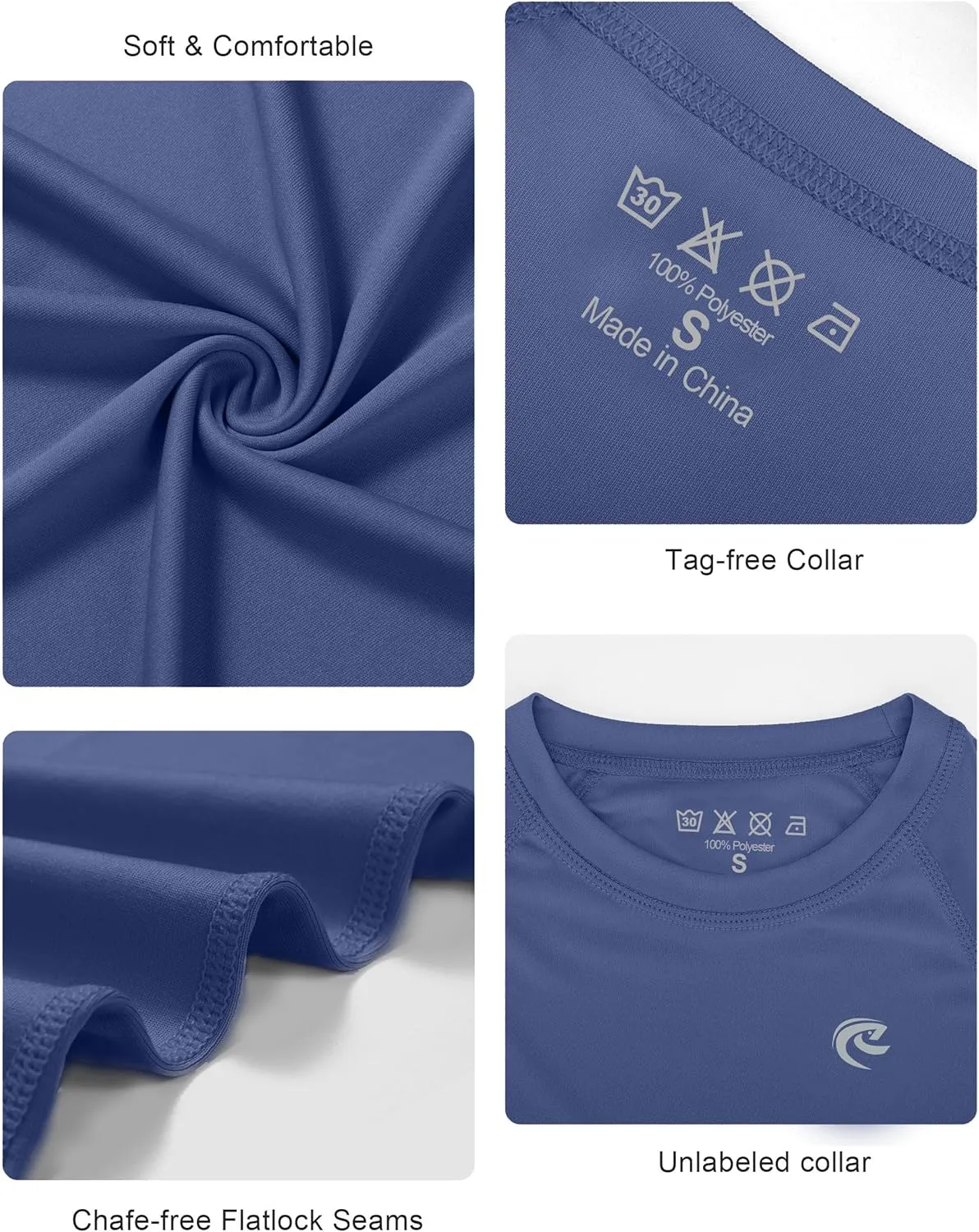 Boys UPF 50  Swim Shirt Long Sleeve, 1 or 2 Pack UV Sun Protection Rash Guard, Youth Kids SPF Water Shirts for Beach Surf