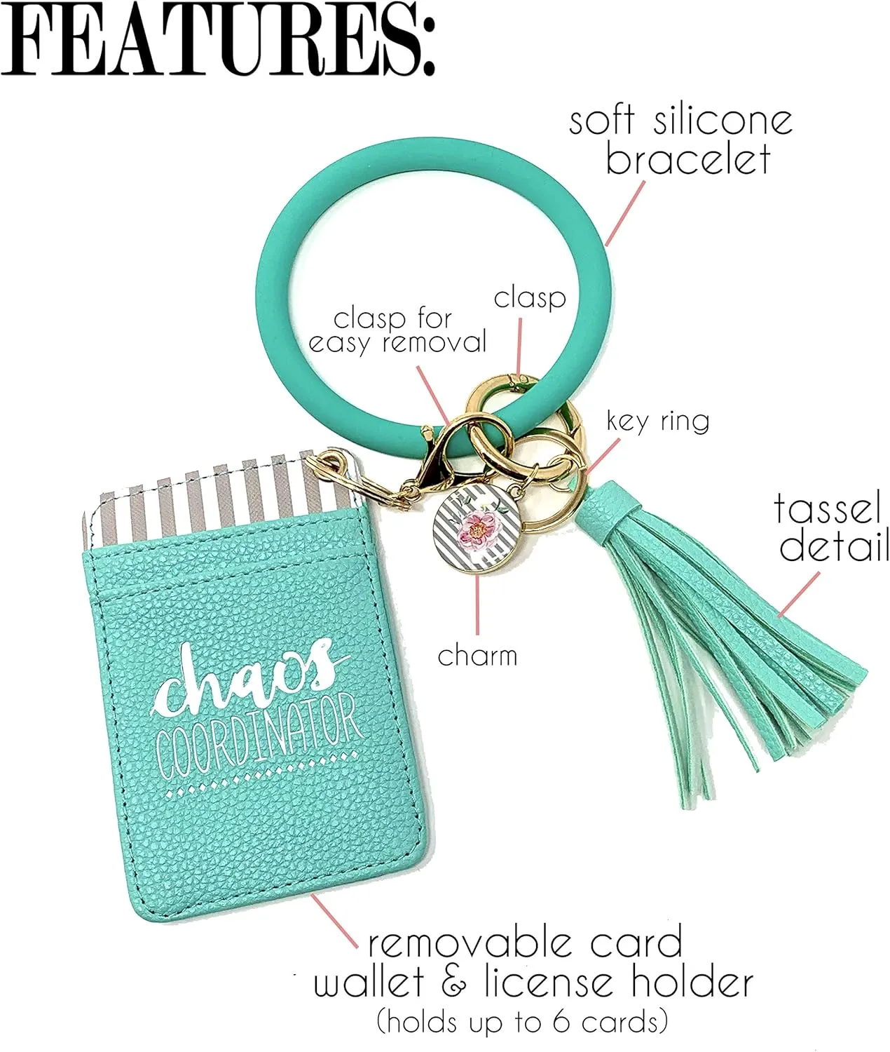 Brooke & Jess Designs Cute Keychain Wallets for Women - Gifts for Mother's Day, Birthday Present