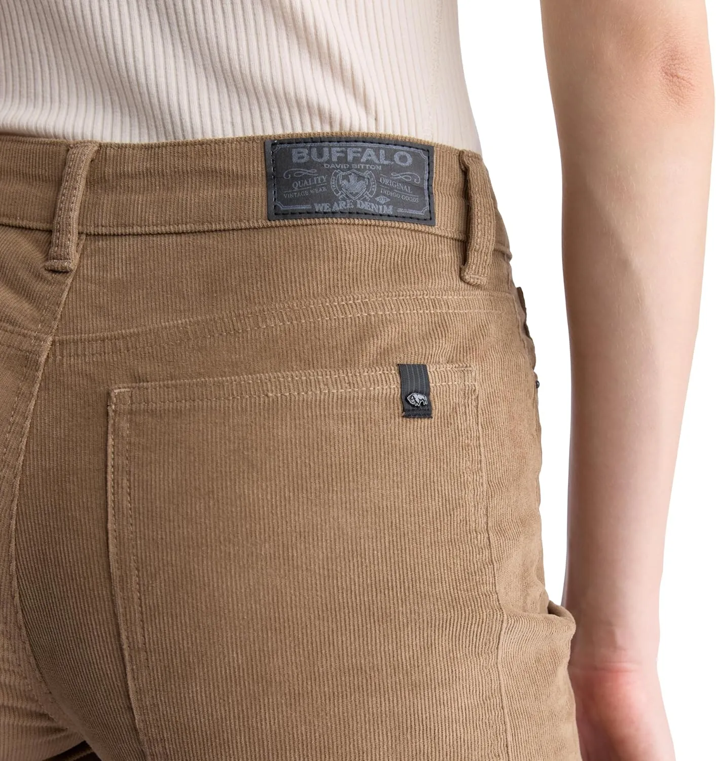 Buffalo David Bitton Women's Mary Mid Rise Straight Leg Cordurory Pant