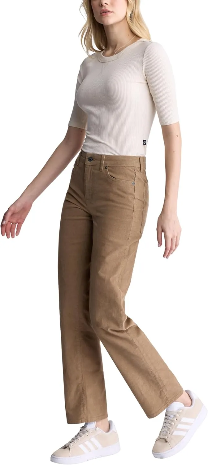 Buffalo David Bitton Women's Mary Mid Rise Straight Leg Cordurory Pant
