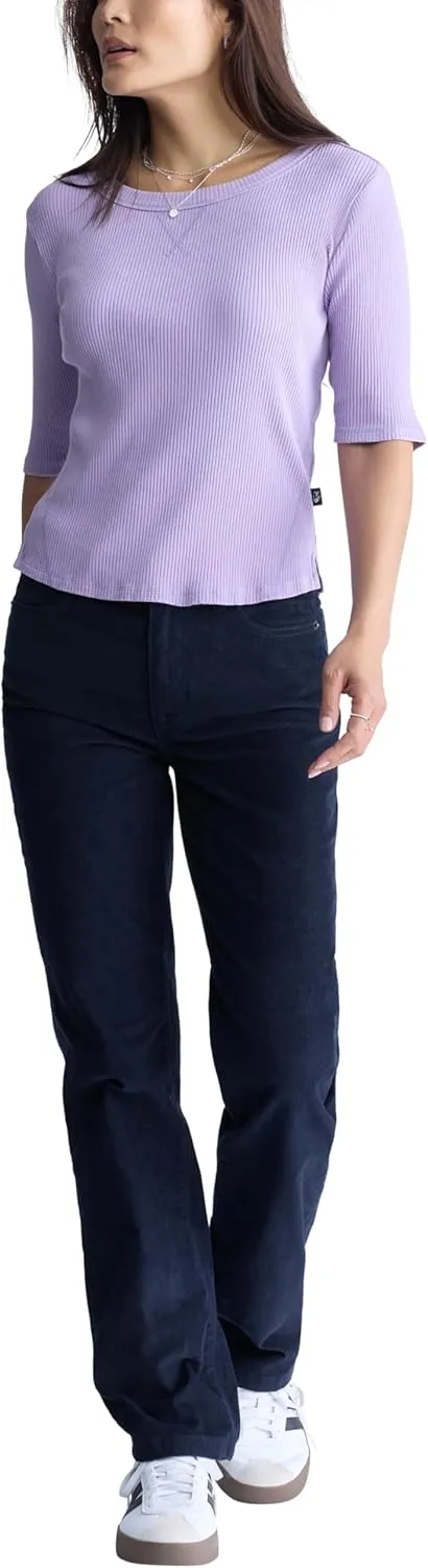 Buffalo David Bitton Women's Mary Mid Rise Straight Leg Cordurory Pant