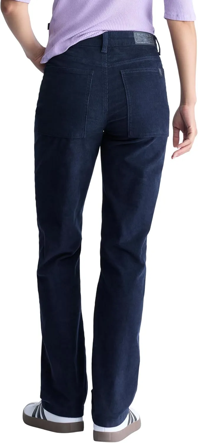 Buffalo David Bitton Women's Mary Mid Rise Straight Leg Cordurory Pant