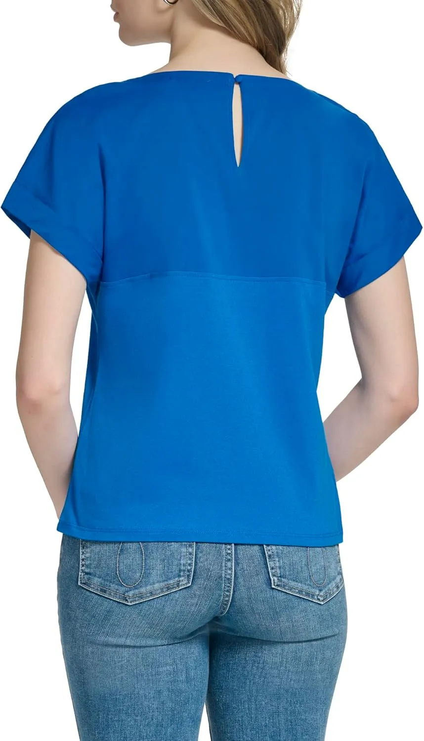 Calvin Klein Women's Gathered Front Knit Blouse