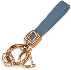 Car Keychain With Bling Rhinestones,Microfiber Leather Wristlet Keychain,Universal Key Fob Keychain for all Car