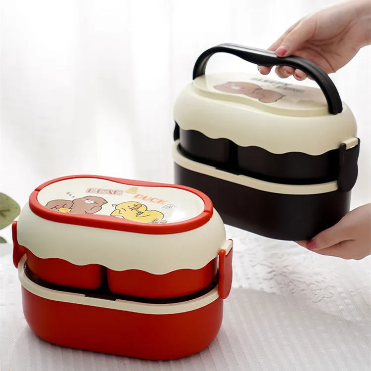 Cartoon Double Stack Children Bento Boxes