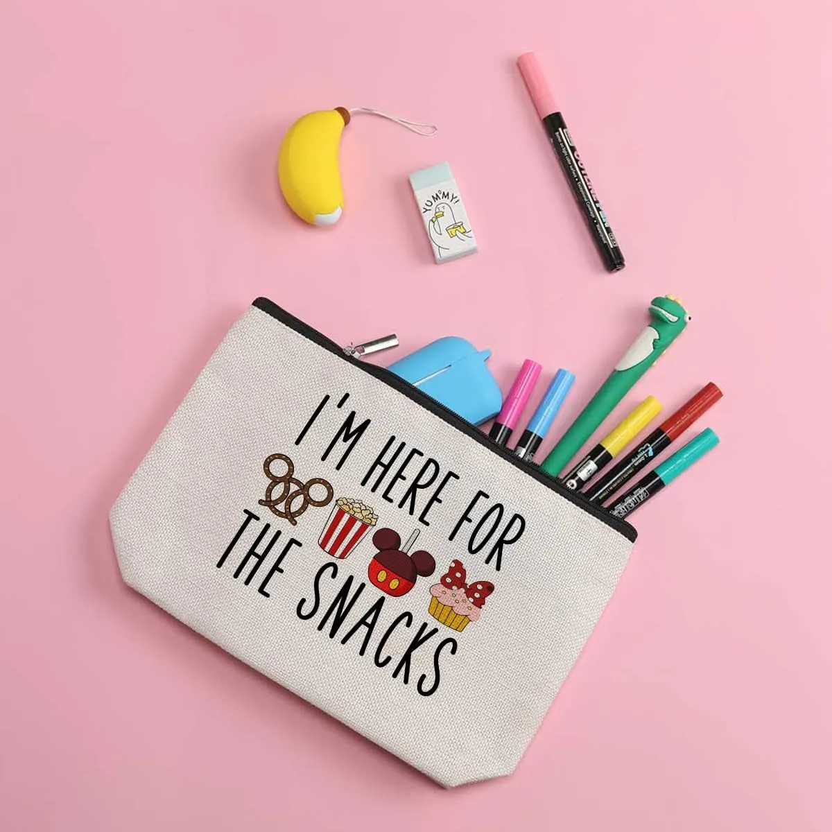 Cartoon Mouse Makeup Bag Cosmetic Bag Zipper Pouch Funny Cute Mouse Themed Gifts Animal Lover Gifts Friendship International Nurses Day Birthday Gift for Women Girl Sister Friend Daughter