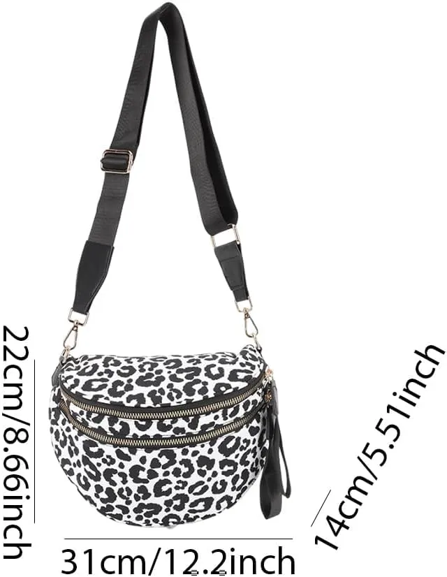 Checkered Crossbody Bum Bags for Women Nylon Checkered Purse Checkerboard Fanny Pack