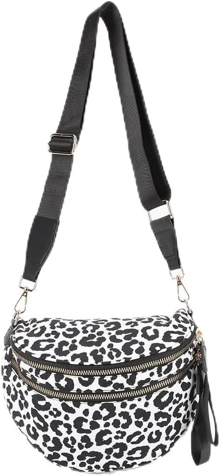 Checkered Crossbody Bum Bags for Women Nylon Checkered Purse Checkerboard Fanny Pack