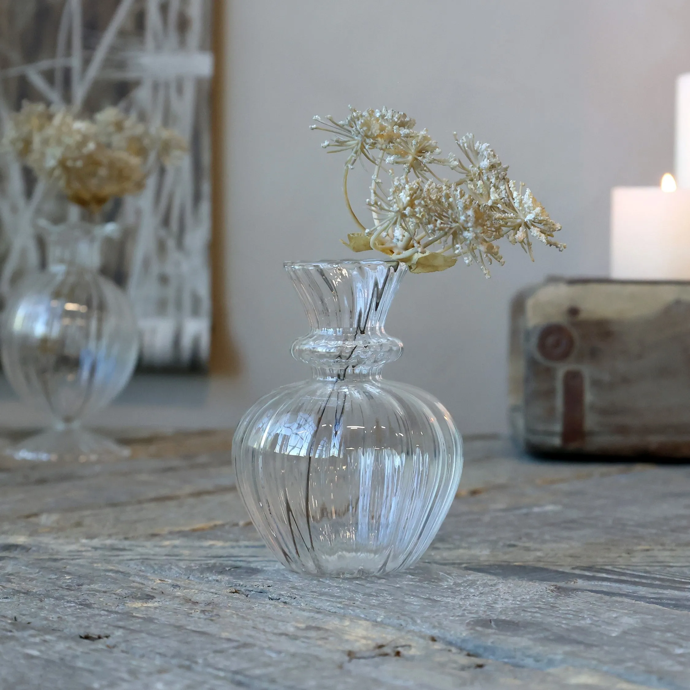 Clear Glass Bud Vase A