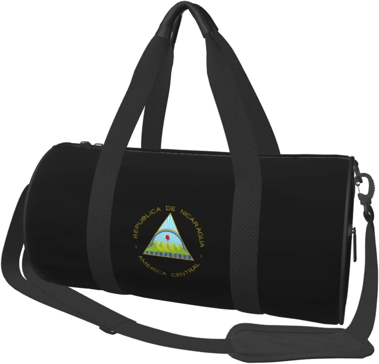 Coat of arms of Nicaragua Convertible Garment Bag with Shoulder Strap, Carry on Garment Duffel Bag for Men Women - Rolling Foldable for Travel Luggage Bags (Black)