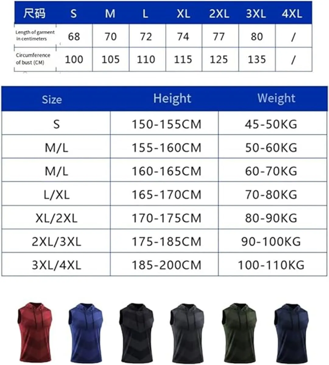 Convenientto 3-Pack Sleeveless Hooded Workout Shirts, Men's Quick-Dry Gym Hiking Sports Breathable Tee