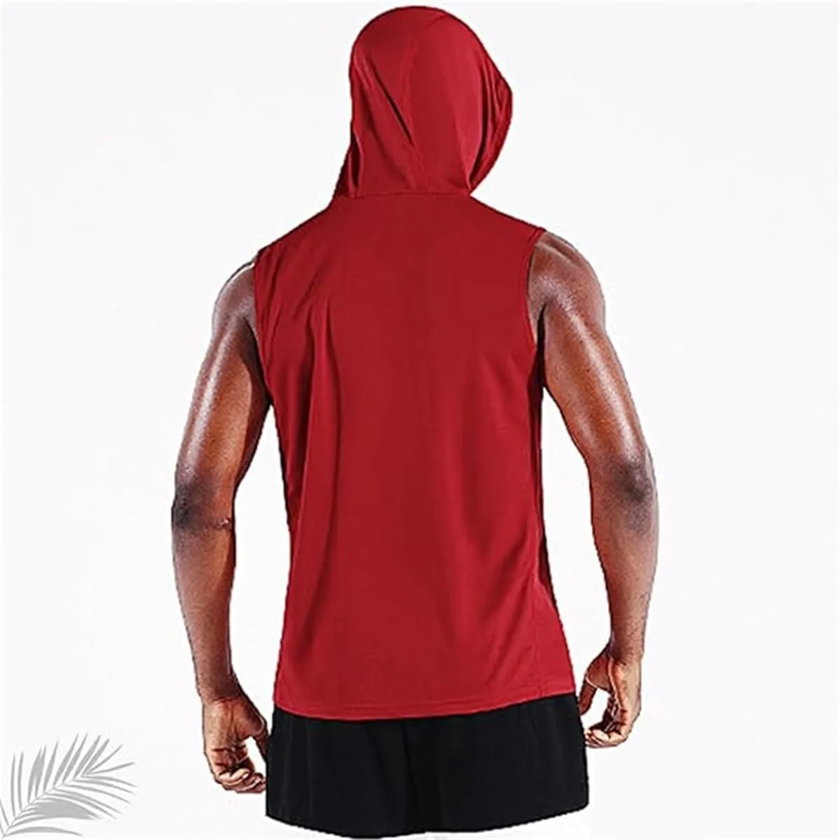 Convenientto 3-Pack Sleeveless Hooded Workout Shirts, Men's Quick-Dry Gym Hiking Sports Breathable Tee