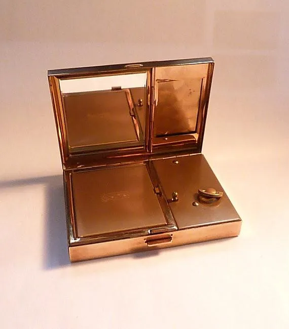 Copper wedding anniversary gifts mother of pearl and abalone 1950s musical powder box