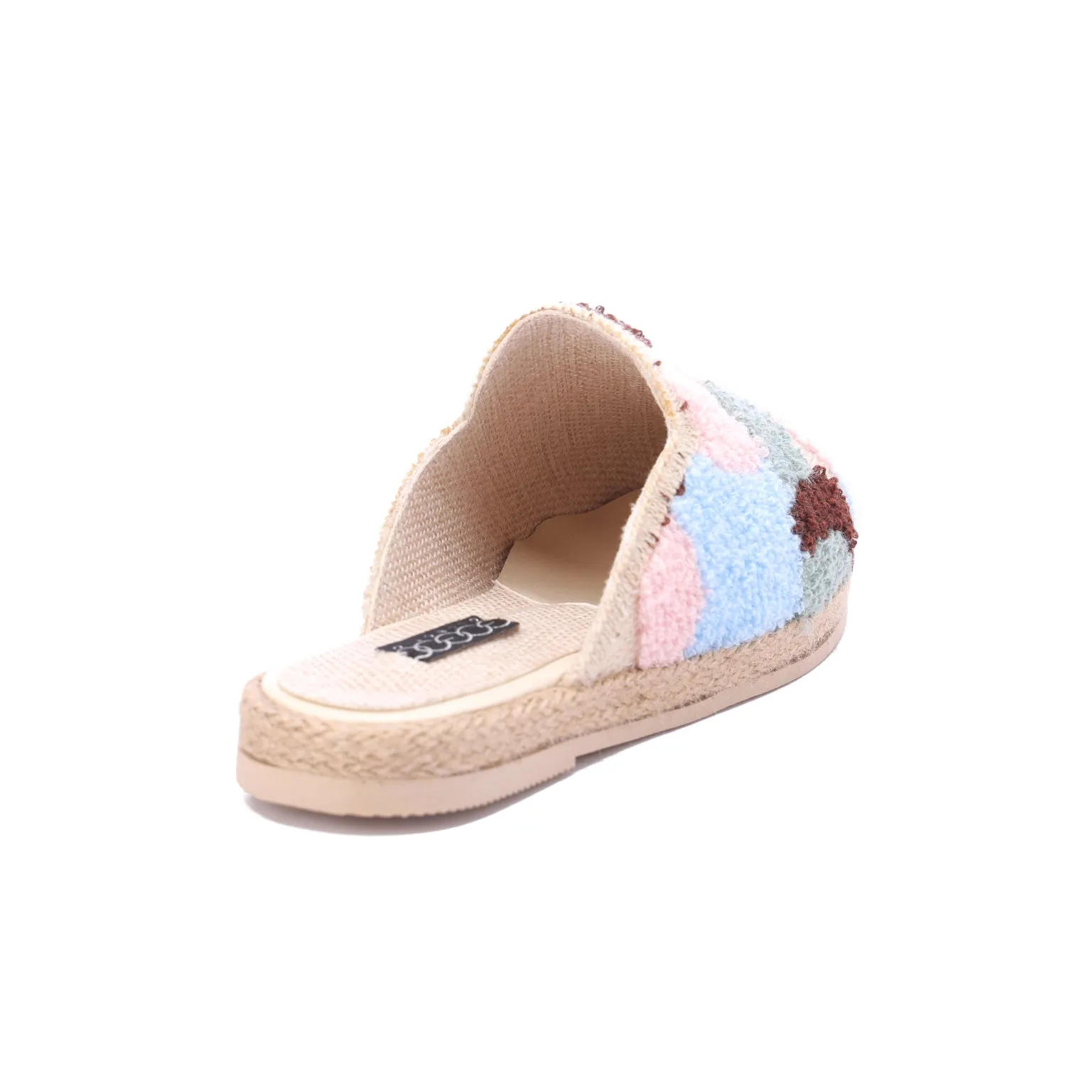 Cozy Luxe Woven Mules-Blue