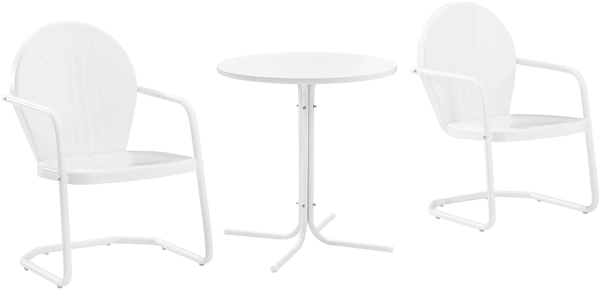 Crosley Furniture: Retro Metal Outdoor Bistro Set with Table and 2 Chairs
