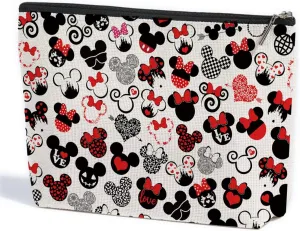 Cute Cartoon Mouse Makeup Bag Animal Lovers Gifts for Women Female Her Teen Daughter Cousin Best Friend Bestie BFF Magic Mouse Stuff Cosmetic Bag Wizard Gifts Mothers Nurse Day Graduation Birthday