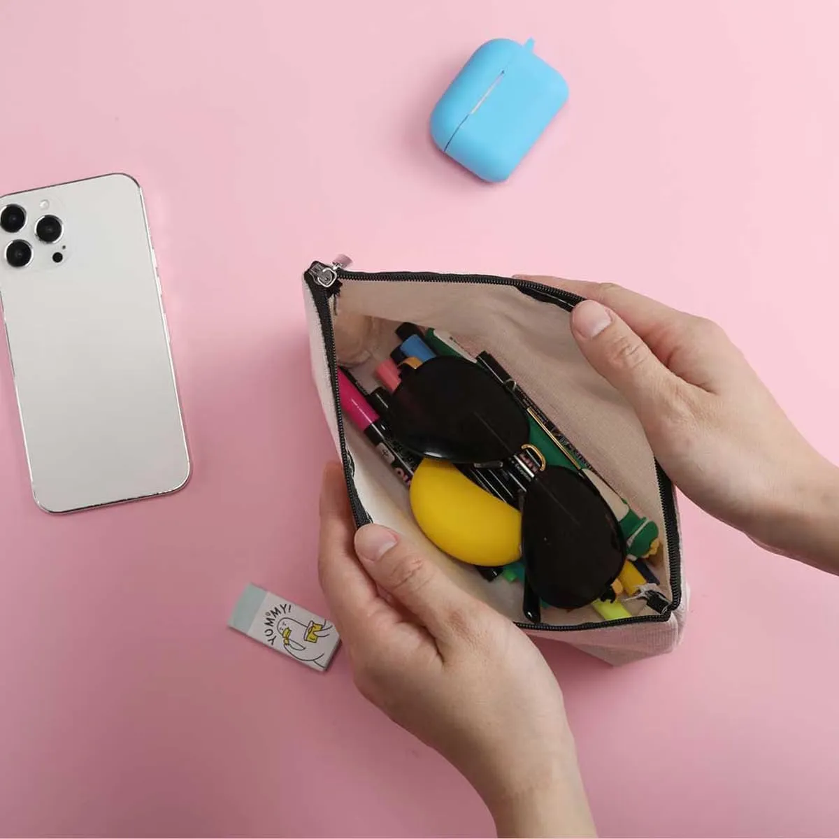 Cute Cartoon Mouse Makeup Bag Animal Lovers Gifts for Women Female Her Teen Daughter Cousin Best Friend Bestie BFF Magic Mouse Stuff Cosmetic Bag Wizard Gifts Mothers Nurse Day Graduation Birthday