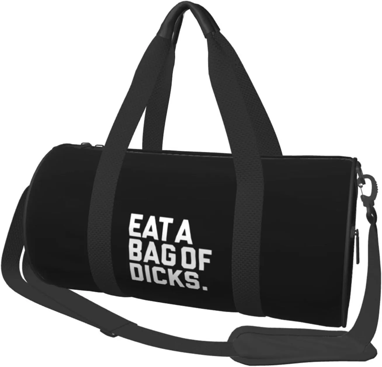 Eat A Bag of Dicks Convertible Garment Bag with Shoulder Strap, Carry on Garment Duffel Bag for Men Women - Rolling Foldable for Travel Luggage Bags (Black)
