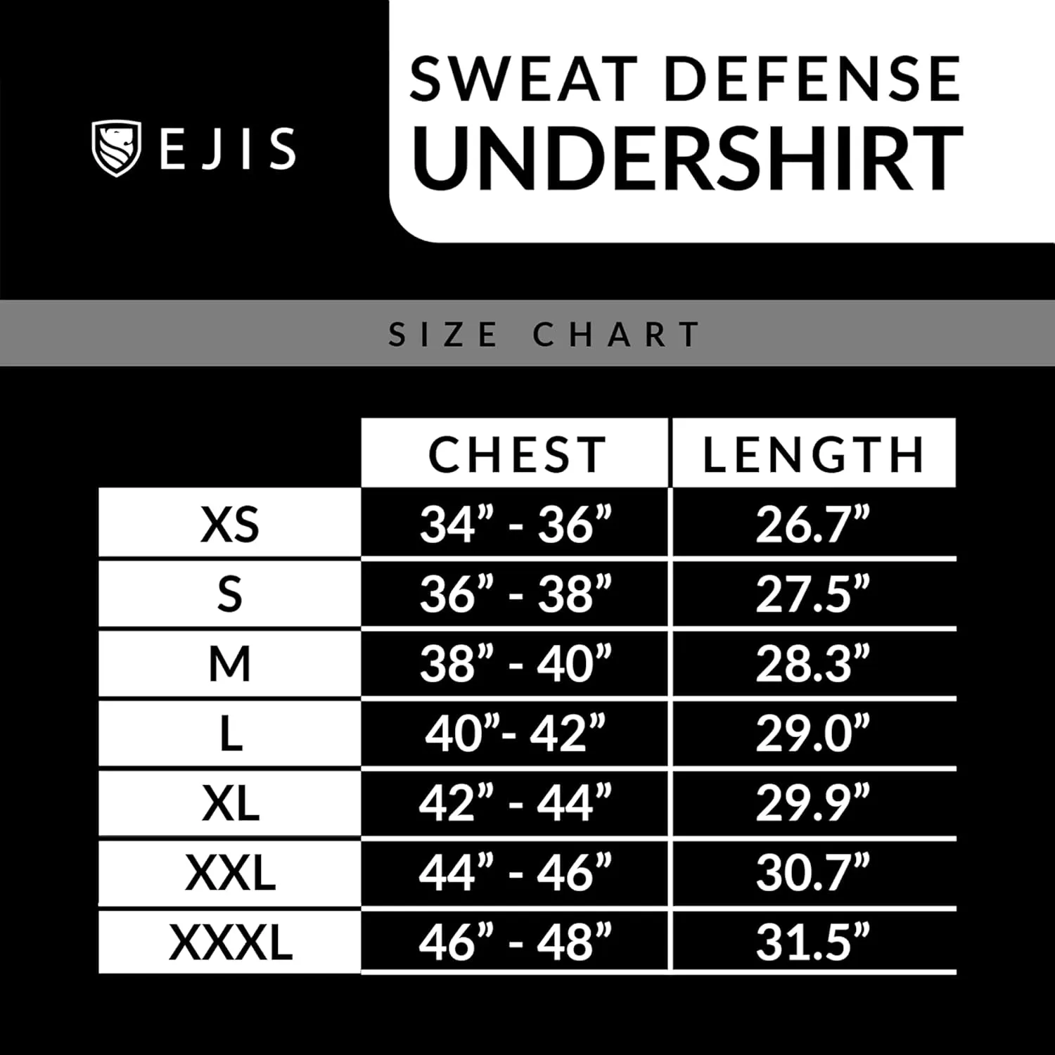 Ejis Sweatproof Undershirt for Men | Crew Neck Cotton | Classic Fit T Shirt with Sweat Pads | Odor Resistant | Blocks Sweat