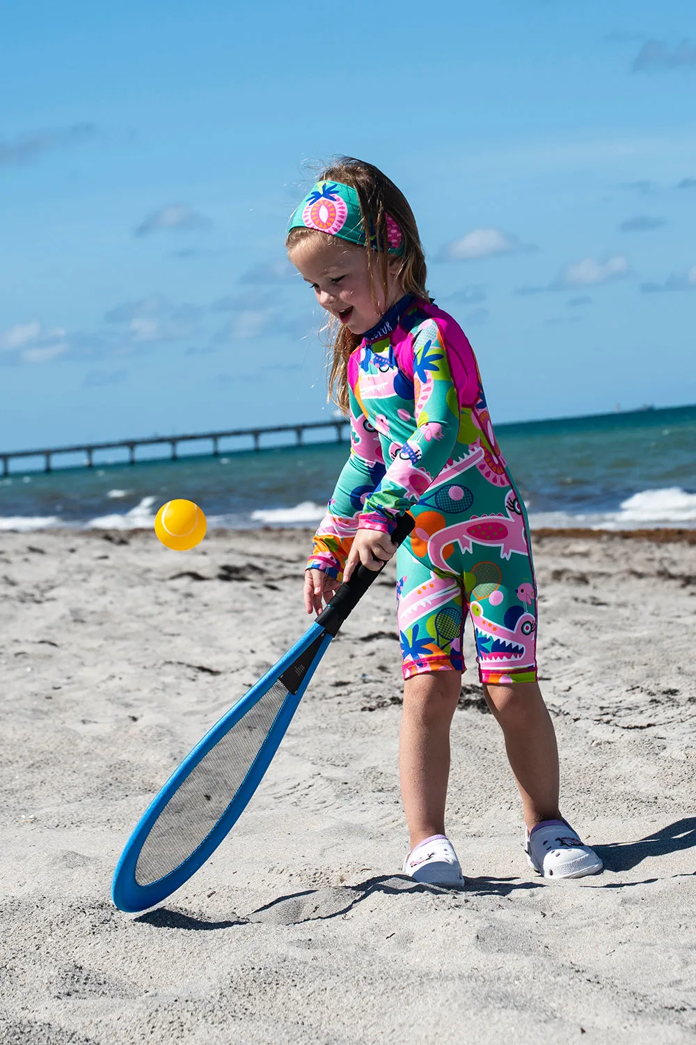 Everglades Girls Long Sleeve Sunsuit