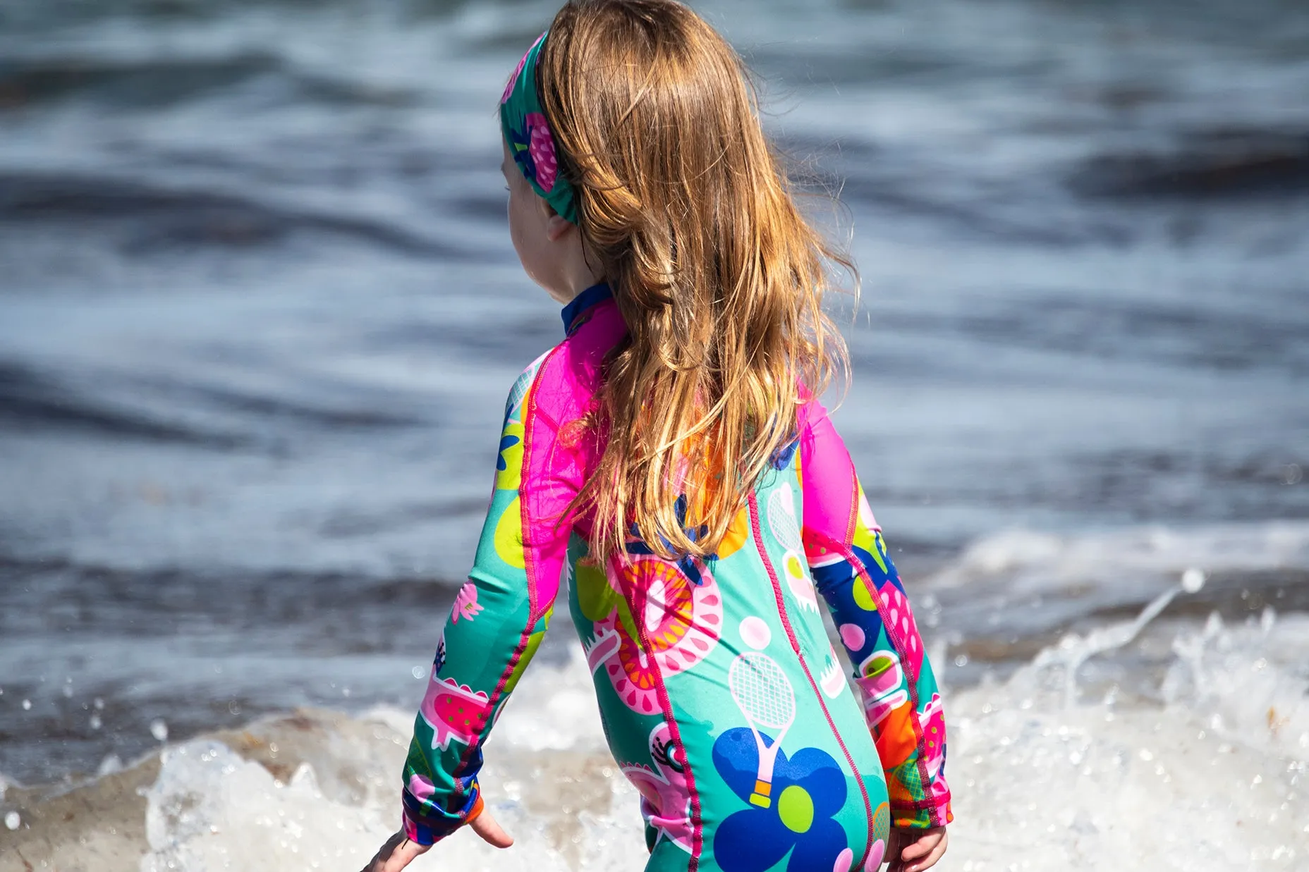 Everglades Girls Long Sleeve Sunsuit
