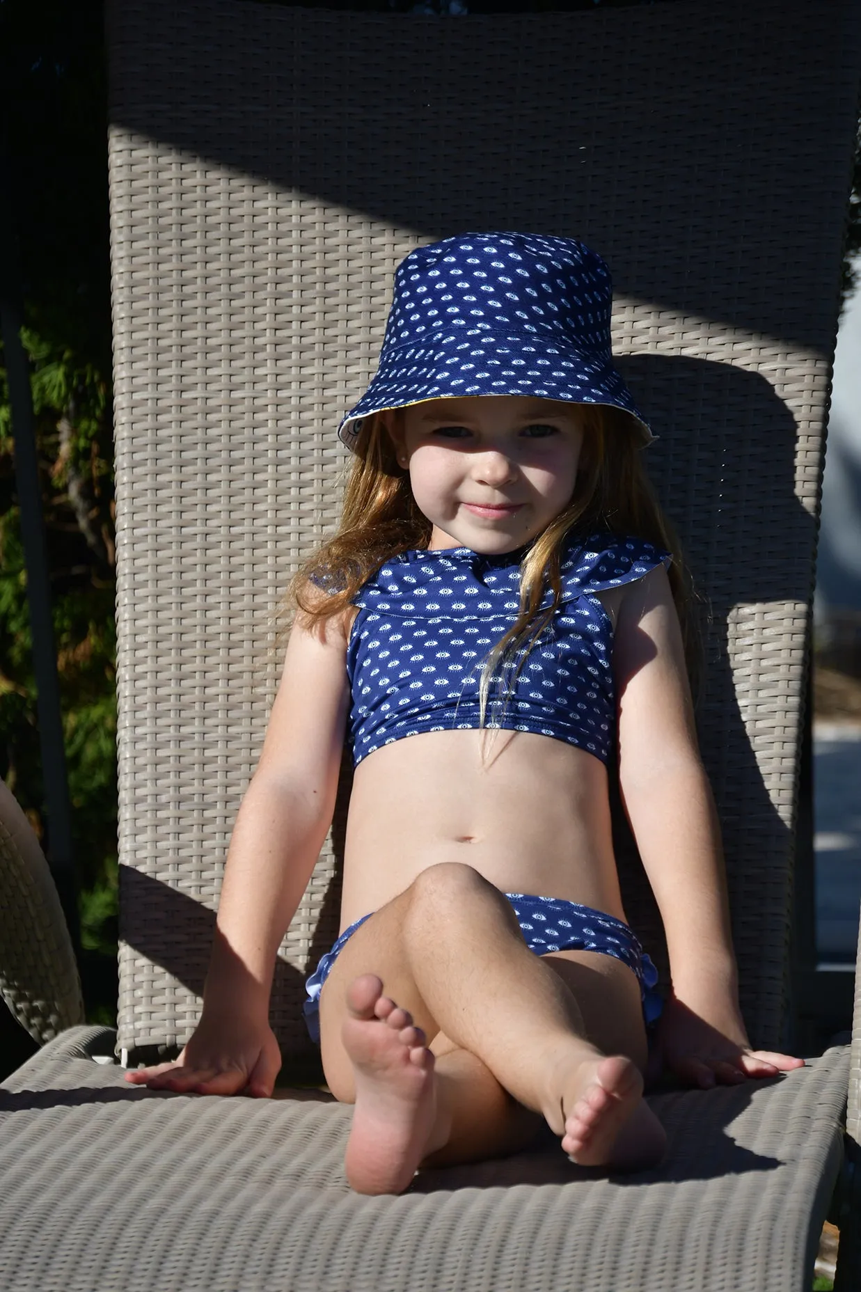 Eyes Cross Back Bikini Set