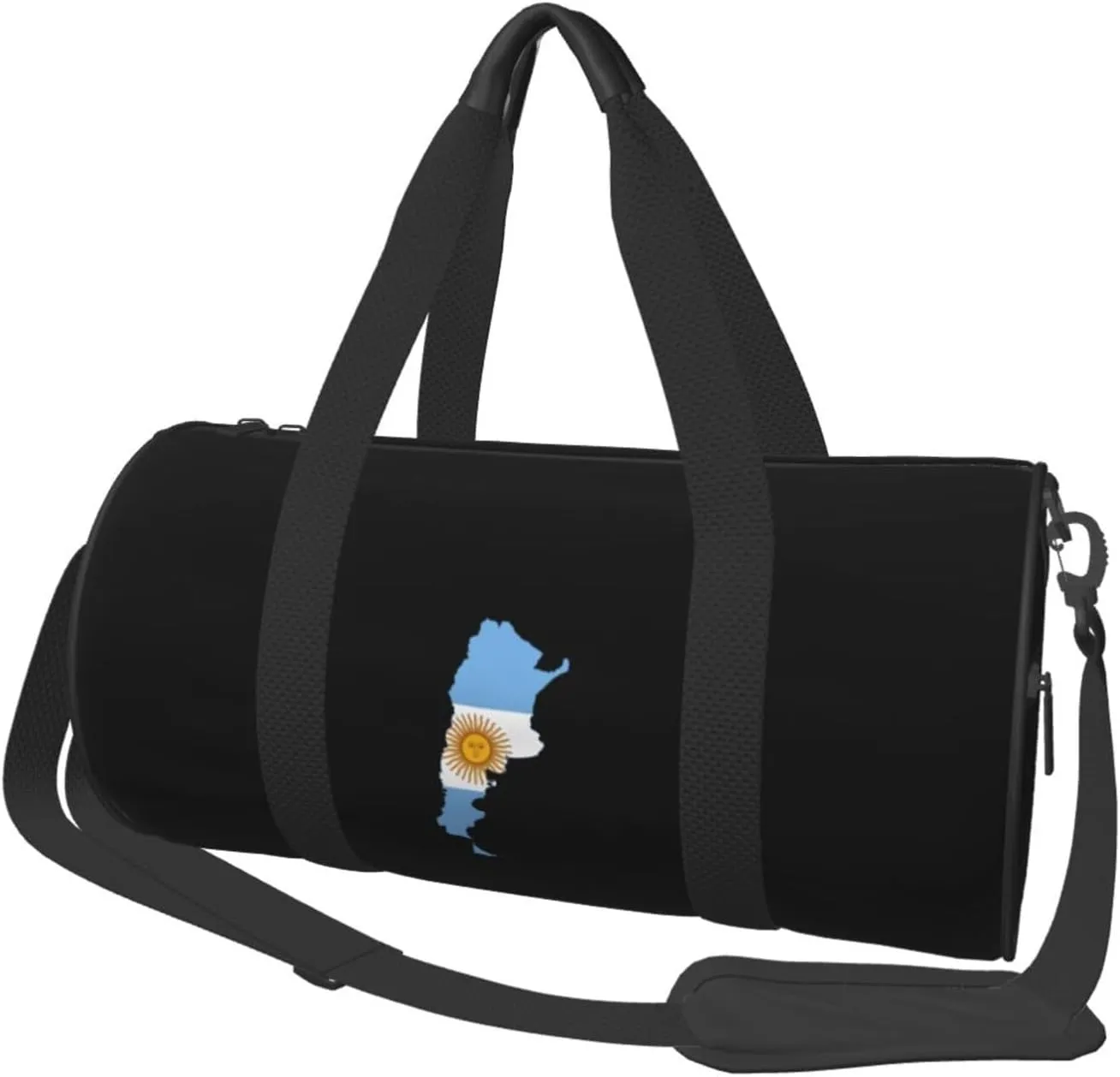Flag of Argentina Convertible Garment Bag with Shoulder Strap, Carry on Garment Duffel Bag for Men Women - Rolling Foldable for Travel Luggage Bags (Black)