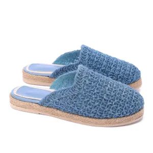 Flat Sole Slip-On Clogs-Blue